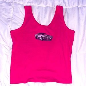 Pink, Tank Top, Large